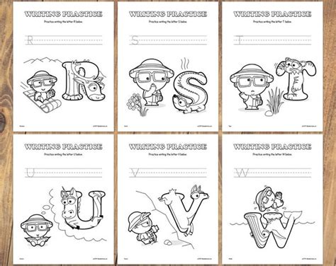 Alphabetimals™ Letter Tracing & Coloring 26 Printable Animal | Etsy | Writing practice, Alphabet ...