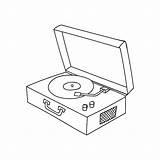 Old Fashioned Looking Turntables Coloring Pages sketch template