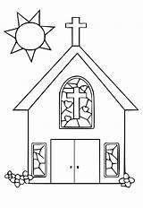 Childrens Church Coloring Pages Printable sketch template