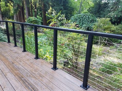 Trex Spiced rum deck Stainless cable railing – Deck Masters, llc ...