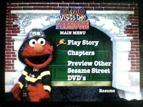 Sesame Street: Elmo Visits The Firehouse DVD Walkthrough 2002 - YouTube ...