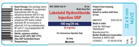 Labetalol - FDA prescribing information, side effects and uses