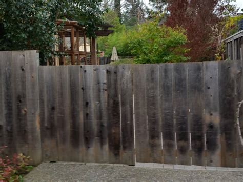 Redwood fence before restoration - Cal Preserving