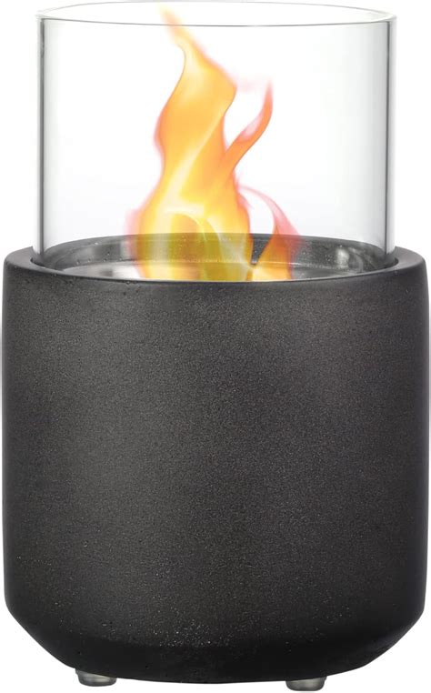 Amazon.com: HOMCOM Tabletop Fireplace, Mini Concrete Ethanol Fire Bowl ...