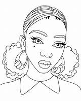 Afro Hair Coloring Pages sketch template