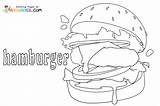 Cheeseburger Coloring Page sketch template