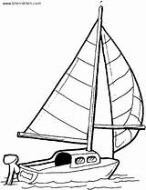 Simple Sailboat Coloring Page sketch template