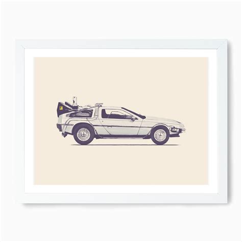 Delorean Art Print | Fast shipping | Fy