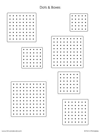 Dots and Boxes - Tim's Printables