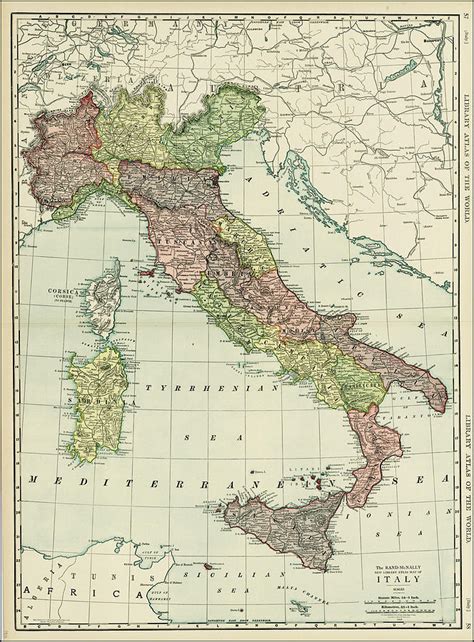 Detailed large format map of Italy, on the eve of World War II, including Sicily, Sardinia ...