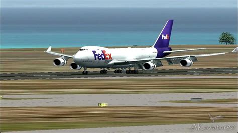 [HD] FSX FedEX PMDG 747-400 Smooth Landing at Singapore. - YouTube