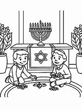Dreidel Symbols Coloring Pages sketch template