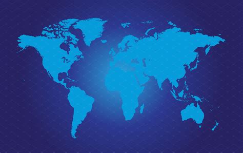 World map flat blue | Icons ~ Creative Market