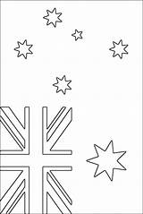 Printable Australia Flag Coloring Page sketch template