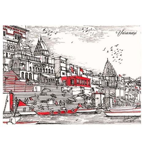 Varanasi Art Print - Ink Trails is a collection of artworks all ...