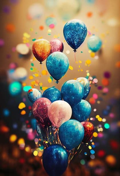 Free Happy Birthday Balloons Background