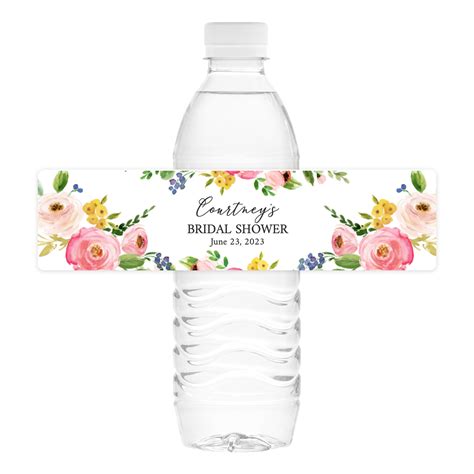 Watercolor Floral Water Bottle Labels – Chicfetti