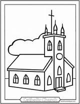 9 Church Coloring Pages From Simple To Ornate sketch template