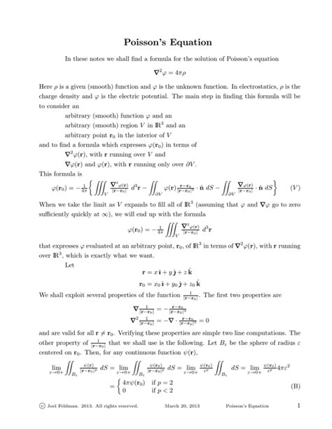 Poisson’s Equation