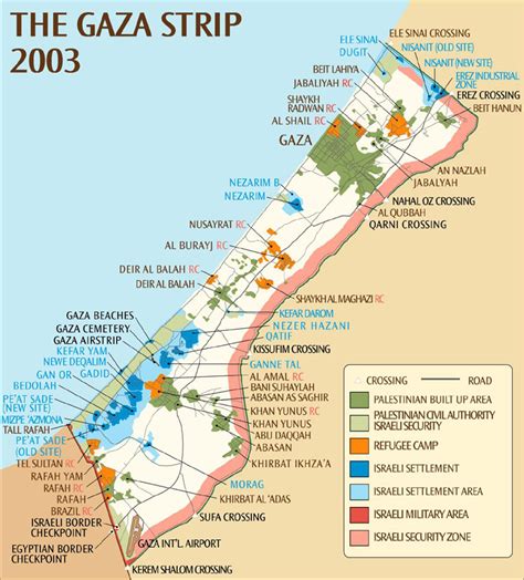 Gaza Strip Map - Gaza Israel • mappery