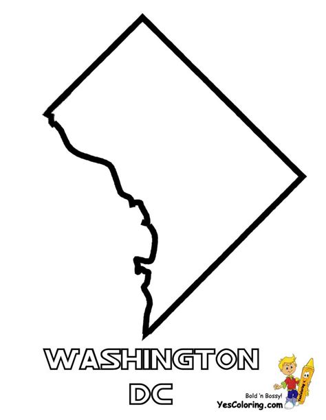 Washington dc map outline - Dc map outline (District of Columbia - USA)