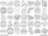 Mlb Logos Coloring Page To Download And  Vrogueco sketch template