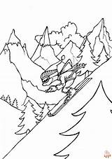 Skiing Coloring Pages Free Printable Sheets For Kids  GBcoloring sketch template