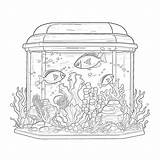 Coloring Pages Aquarium  Mimi Panda sketch template