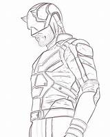 Daredevil Head Coloring Pages sketch template