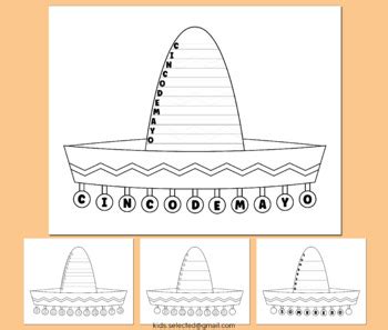 Cinco De Mayo Acrostic Poems Sombrero Hat Writing Template Mexico ...