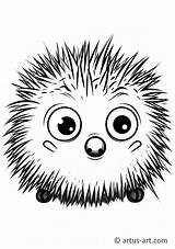 Awesome Porcupine fish Coloring Page » Free Download Artus Art sketch template