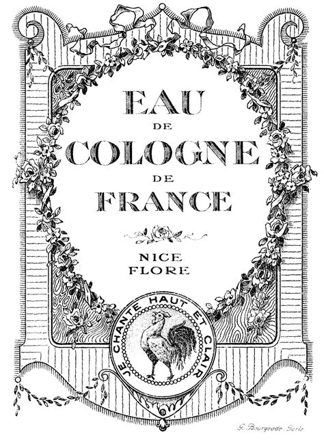 Vintage Graphic Images - Lovely French Cologne Labels - The Graphics Fairy