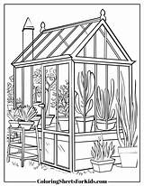 Greenhouse Coloring Pages Free PDF Printables  Sheets For Kids sketch template