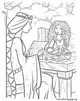 Brave  Elinor And Merida Movie coloring Page sketch template