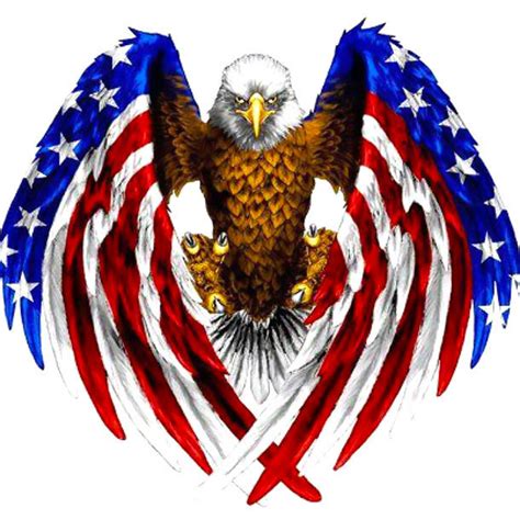 Eagle and American Flag Tattoo Design