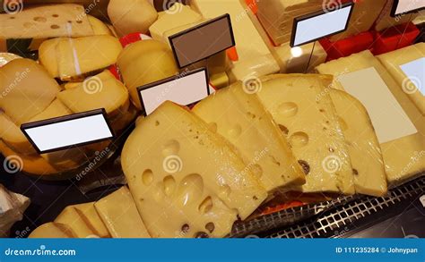 Various Types of Cheese and Milk Products Stock Photo - Image of ...