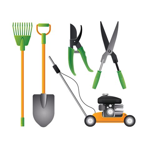 Garden Tools Cartoon Images : Gardening Tools Garden Vector Set ...