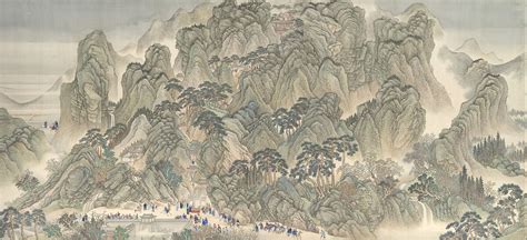 Wang Hui | The Kangxi Emperor's Southern Inspection Tour, Scroll Three: Ji'nan to Mount Tai ...