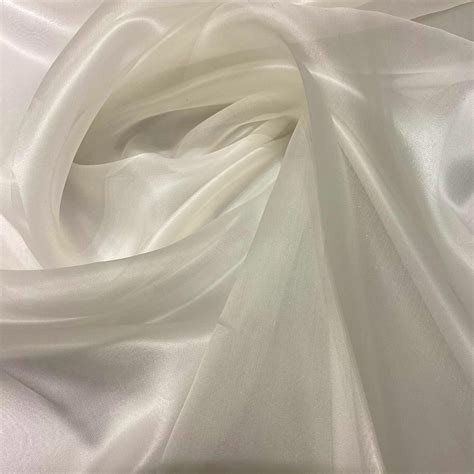 Ivory silk organza fabric