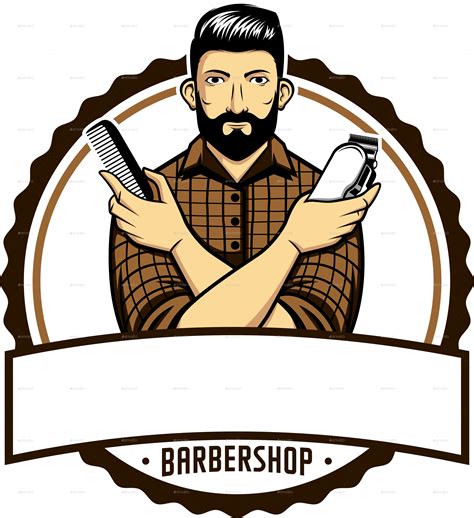 Mentahan Logo Barber Shop Vector - IMAGESEE