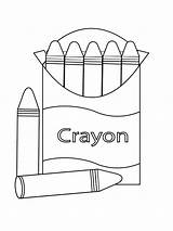 Yellow Crayon Coloring Page Pages sketch template