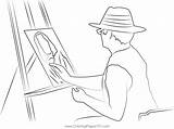 Free Artist Coloring Pages Printables For All Ages  Download sketch template