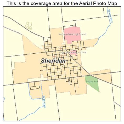 Aerial Photography Map of Sheridan, IN Indiana