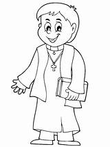 Priest Coloring Page sketch template