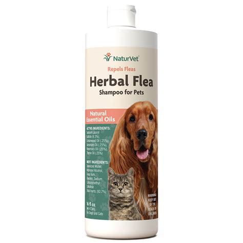 Herbal Flea Shampoo for Dogs and Cats - 16 fl oz