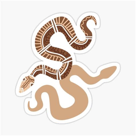 "Aboriginal Snake Art Work" Sticker by AboriginalAdorn | Redbubble