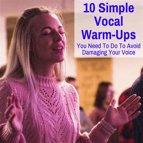 10 Simple Vocal Warm-Ups (To Avoid Damaging Your Voice) | Vocal warmups ...