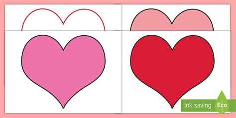 Love heart template | Easy to print | Twinkl (teacher made)