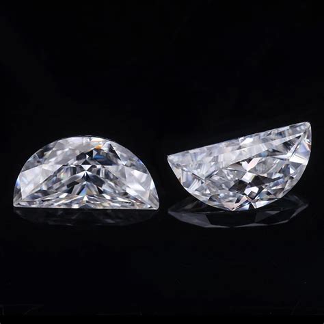 12*6mm Half Moon Special Cut Moissanite Ef Synthetic Diamond Jewelry Loose Stone - Buy Diamond ...