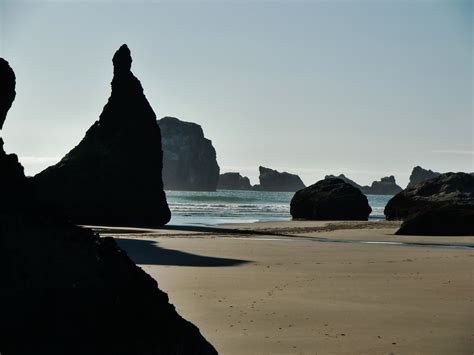 Sea stacks on the beach at Bandon, Oregon in 2012. Photography by David E. Nelson | Pch road ...